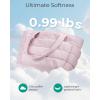 image:imageBAGSMART Tote Bag for Women Lightweight Puffy Tote Bag with Compartments Shoulder Bag Handbag for Travel Work Gym  Lightweight Puffy Quilted for Travel WorkPink