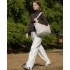 image:imageBAGSMART Tote Bag for Women Lightweight Puffy Tote Bag with Compartments Shoulder Bag Handbag for Travel Work Gym  Lightweight Puffy Quilted for Travel WorkBeige
