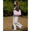image:imageBAGSMART Tote Bag for Women Lightweight Puffy Tote Bag with Compartments Shoulder Bag Handbag for Travel Work Gym  Lightweight Puffy Quilted for Travel WorkPink