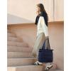 image:imageBAGSMART Tote Bag for Women Lightweight Puffy Tote Bag with Compartments Shoulder Bag Handbag for Travel Work Gym  Lightweight Puffy Quilted for Travel WorkNavy Blue
