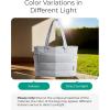image:imageBAGSMART Tote Bag for Women Lightweight Puffy Tote Bag with Compartments Shoulder Bag Handbag for Travel Work Gym  Lightweight Puffy Quilted for Travel WorkLight Gray