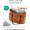 image:imageBAGSMART Tote Bag for Women Lightweight Puffy Tote Bag with Compartments Shoulder Bag Handbag for Travel Work Gym  Lightweight Puffy Quilted for Travel WorkBrown