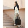 image:imageBAGSMART Tote Bag for Women Lightweight Puffy Tote Bag with Compartments Shoulder Bag Handbag for Travel Work Gym  Lightweight Puffy Quilted for Travel WorkBlack