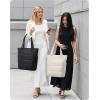 image:imageBAGSMART Tote Bag for Women Lightweight Puffy Tote Bag with Compartments Shoulder Bag Handbag for Travel Work Gym  Lightweight Puffy Quilted for Travel WorkOyster White