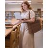image:imageBAGSMART Tote Bag for Women Lightweight Puffy Tote Bag with Compartments Shoulder Bag Handbag for Travel Work Gym  Lightweight Puffy Quilted for Travel WorkCoffee