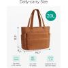 image:imageBAGSMART Tote Bag for Women Lightweight Puffy Tote Bag with Compartments Shoulder Bag Handbag for Travel Work Gym  Lightweight Puffy Quilted for Travel WorkBrown