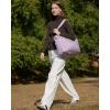 image:imageBAGSMART Tote Bag for Women Lightweight Puffy Tote Bag with Compartments Shoulder Bag Handbag for Travel Work Gym  Lightweight Puffy Quilted for Travel WorkPinkishpurple