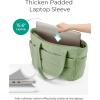 image:imageBAGSMART Tote Bag for Women Lightweight Puffy Tote Bag with Compartments Shoulder Bag Handbag for Travel Work Gym  Lightweight Puffy Quilted for Travel WorkGreen