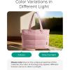 image:imageBAGSMART Tote Bag for Women Lightweight Puffy Tote Bag with Compartments Shoulder Bag Handbag for Travel Work Gym  Lightweight Puffy Quilted for Travel WorkDark Pink
