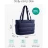image:imageBAGSMART Tote Bag for Women Lightweight Puffy Tote Bag with Compartments Shoulder Bag Handbag for Travel Work Gym  Lightweight Puffy Quilted for Travel WorkNavy Blue
