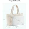 image:imageBAGSMART Tote Bag for Women Puffer Tote Bag with Zipper Large Quilted Shoulder Bag with Compartments for Travel Work GymFpink