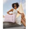 image:imageBAGSMART Tote Bag for Women Puffer Tote Bag with Zipper Large Quilted Shoulder Bag with Compartments for Travel Work GymFpink