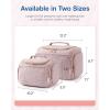 image:imageBAGSMART Travel Toiletry Bag for Women Cosmetic Bag Makeup Bag Organizer with Handle Travel Bag for Toiletries Travel Accessories Full Sized ContainerPink