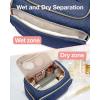 image:imageBAGSMART Travel Toiletry Bag for Women Cosmetic Bag Makeup Bag Organizer with Handle Travel Bag for Toiletries Travel Accessories Full Sized ContainerNavy