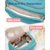 image:imageBAGSMART Travel Toiletry Bag for Women Cosmetic Bag Makeup Bag Organizer with Handle Travel Bag for Toiletries Travel Accessories Full Sized ContainerBlue