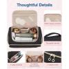 image:imageBAGSMART Travel Toiletry Bag for Women Cosmetic Bag Makeup Bag Organizer with Handle Travel Bag for Toiletries Travel Accessories Full Sized ContainerBlack