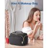 image:imageBAGSMART Travel Toiletry Bag for Women Cosmetic Bag Makeup Bag Organizer with Handle Travel Bag for Toiletries Travel Accessories Full Sized ContainerBlack