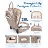 image:imageBAGSMART Underseat Carry On Luggage Airline approved16inch Small Underseater Softside Travel Suitcase with Wheels Lightweight Overnight Rolling Carryon Luggage for Women Men WeekenderBlackBrown