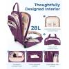 image:imageBAGSMART Underseat Carry On Luggage Airline approved16inch Small Underseater Softside Travel Suitcase with Wheels Lightweight Overnight Rolling Carryon Luggage for Women Men WeekenderBlackPurple