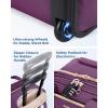 image:imageBAGSMART Underseat Carry On Luggage Airline approved16inch Small Underseater Softside Travel Suitcase with Wheels Lightweight Overnight Rolling Carryon Luggage for Women Men WeekenderBlackPurple