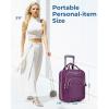 image:imageBAGSMART Underseat Carry On Luggage Airline approved16inch Small Underseater Softside Travel Suitcase with Wheels Lightweight Overnight Rolling Carryon Luggage for Women Men WeekenderBlackPurple