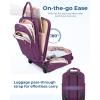 image:imageBAGSMART Underseat Carry On Luggage Airline approved16inch Small Underseater Softside Travel Suitcase with Wheels Lightweight Overnight Rolling Carryon Luggage for Women Men WeekenderBlackPurple