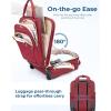 image:imageBAGSMART Underseat Carry On Luggage Airline approved16inch Small Underseater Softside Travel Suitcase with Wheels Lightweight Overnight Rolling Carryon Luggage for Women Men WeekenderBlackRed