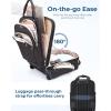 image:imageBAGSMART Underseat Carry On Luggage Airline approved16inch Small Underseater Softside Travel Suitcase with Wheels Lightweight Overnight Rolling Carryon Luggage for Women Men WeekenderBlackBlack