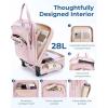 image:imageBAGSMART Underseat Carry On Luggage Airline approved16inch Small Underseater Softside Travel Suitcase with Wheels Lightweight Overnight Rolling Carryon Luggage for Women Men WeekenderBlackPink