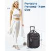 image:imageBAGSMART Underseat Carry On Luggage Airline approved16inch Small Underseater Softside Travel Suitcase with Wheels Lightweight Overnight Rolling Carryon Luggage for Women Men WeekenderBlackBlack