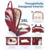 image:imageBAGSMART Underseat Carry On Luggage Airline approved16inch Small Underseater Softside Travel Suitcase with Wheels Lightweight Overnight Rolling Carryon Luggage for Women Men WeekenderBlackRed
