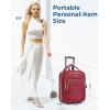 image:imageBAGSMART Underseat Carry On Luggage Airline approved16inch Small Underseater Softside Travel Suitcase with Wheels Lightweight Overnight Rolling Carryon Luggage for Women Men WeekenderBlackRed