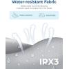 image:imageBAGSMART WaterResistant Packing Cubes  6 PCS Travel Essentials Compression Packing Cubes for Suitcases Lightweight Grey