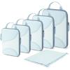 image:imageBAGSMART Compression Packing Cubes  6 Set Travel Packing Cubes for Suitcases Compression Suitcase Organizers with Shoe Bag