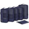 image:imageBAGSMART Compression Packing Cubes for Travel Durable Travel Cubes for CarryOn Suitcase 6 Set Cuise Ship Travel Essentials 1L3M1SShoe Bag GreyNavy Blue