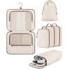 image:imageBAGSMART Hanging Travel Packing Cubes 6 Set Large Travel Cubes for Women Cruise Ship Essentials Suitcase Organizers