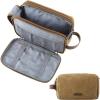 image:imageBAGSMART Toiletry Bag for Men Canvas Travel Toiletry Organizer Dopp Kit Waterresistant Shaving Bag for Toiletries AccessoriesGreyLargeKhaki