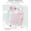 image:imageBAGSMART Carry On Luggage 22x14x9 Airline Approved with Spinner Wheels Travel TSA Approved 100 PC Hard Shell Suitcases 20 Inch Expandable Luggage with TSA Lock Dark Sea GreenAtlas Pink