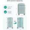 image:imageBAGSMART Carry On Luggage 22x14x9 Airline Approved with Spinner Wheels Travel TSA Approved 100 PC Hard Shell Suitcases 20 Inch Expandable Luggage with TSA Lock Dark Sea GreenDark Sea Green