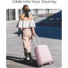 image:imageBAGSMART Carry On Luggage 22x14x9 Airline Approved with Spinner Wheels Travel TSA Approved 100 PC Hard Shell Suitcases 20 Inch Expandable Luggage with TSA Lock Dark Sea GreenAtlas Pink