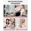 image:imageBAGSMART Travel Makeup Bag for Women Portable Waterresistant Cosmetic Case Puffy Padded Make Up Organizer Pouch Open Flat Toiletry Bag for Toiletries Brushes Pink19Tranquil Gray