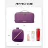 image:imageBAGSMART Travel Makeup Bag for Women Portable Waterresistant Cosmetic Case Puffy Padded Make Up Organizer Pouch Open Flat Toiletry Bag for Toiletries Brushes Pink22Purple