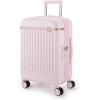 image:imageBAGSMART Carry On Luggage 22x14x9 Airline Approved with Spinner Wheels Travel TSA Approved 100 PC Hard Shell Suitcases 20 Inch Expandable Luggage with TSA Lock Dark Sea GreenAtlas Pink