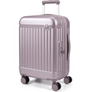 image:imageBAGSMART Carry On Luggage 22x14x9 Airline Approved with Spinner Wheels Travel TSA Approved 100 PC Hard Shell Suitcases 20 Inch Expandable Luggage with TSA Lock Dark Sea GreenPurple