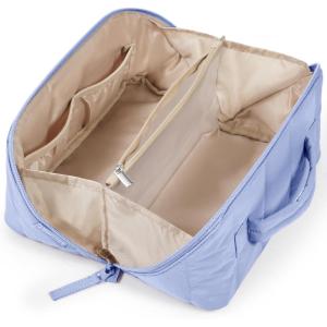 image:imageBAGSMART Travel Makeup Bag for Women Portable Waterresistant Cosmetic Case Puffy Padded Make Up Organizer Pouch Open Flat Toiletry Bag for Toiletries Brushes Pink04Purple