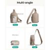 image:imageBAGSMART Small Crossbody Bags for Women Puffer Sling Bag Fanny Packs Purses Hobo Handbag for Daily Travel HikingChocolate