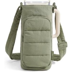 image:imageBAGSMART Magnetic 40oz Water Bottle Holder with Strap Crossbody Purse Gym Accessories for WomenGreen