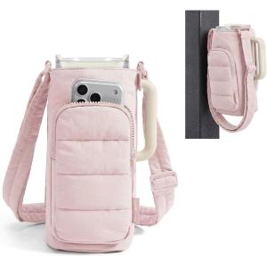 image:imageBAGSMART Magnetic 40oz Water Bottle Holder with Strap Crossbody Purse Gym Accessories for WomenPink