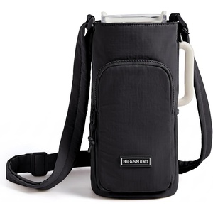 image:imageBAGSMART 40oz Magnetic Water Bottle Holder with Strap Drink Carrier Bag Crossbody Gym Bag Gym Accessories for WomenMenBlack