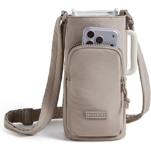 image:imageBAGSMART 40oz Magnetic Water Bottle Holder with Strap Drink Carrier Bag Crossbody Gym Bag Gym Accessories for WomenMenCamel